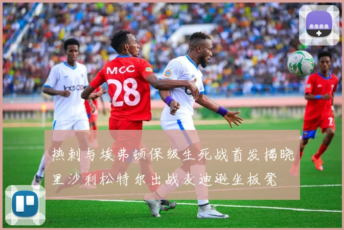 热刺与埃弗顿保级生死战首发揭晓里沙利松特尔出战麦迪逊坐板凳